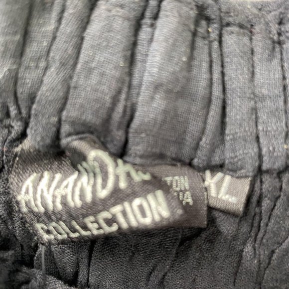 Ananda's Collection Black Side-Slit Tie-Waist Chiffon Maxi Skirt - Picture 3 of 4